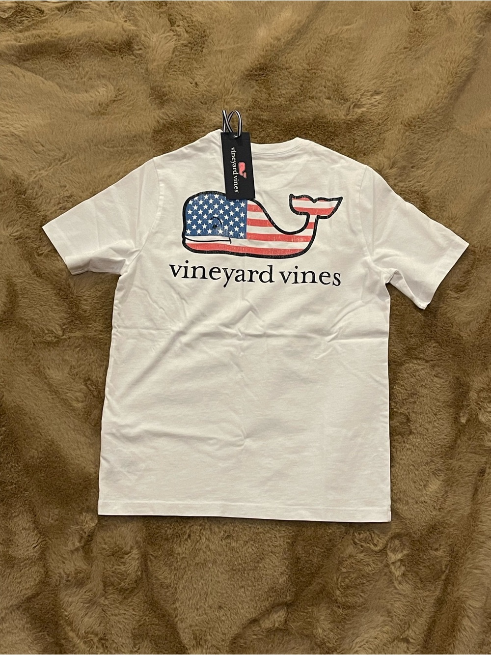 VINEYARD VINES BOYS SHIRT AMERICAN FLAG 4TH OF JULY WHITE RED BLUE S M L XL NEW